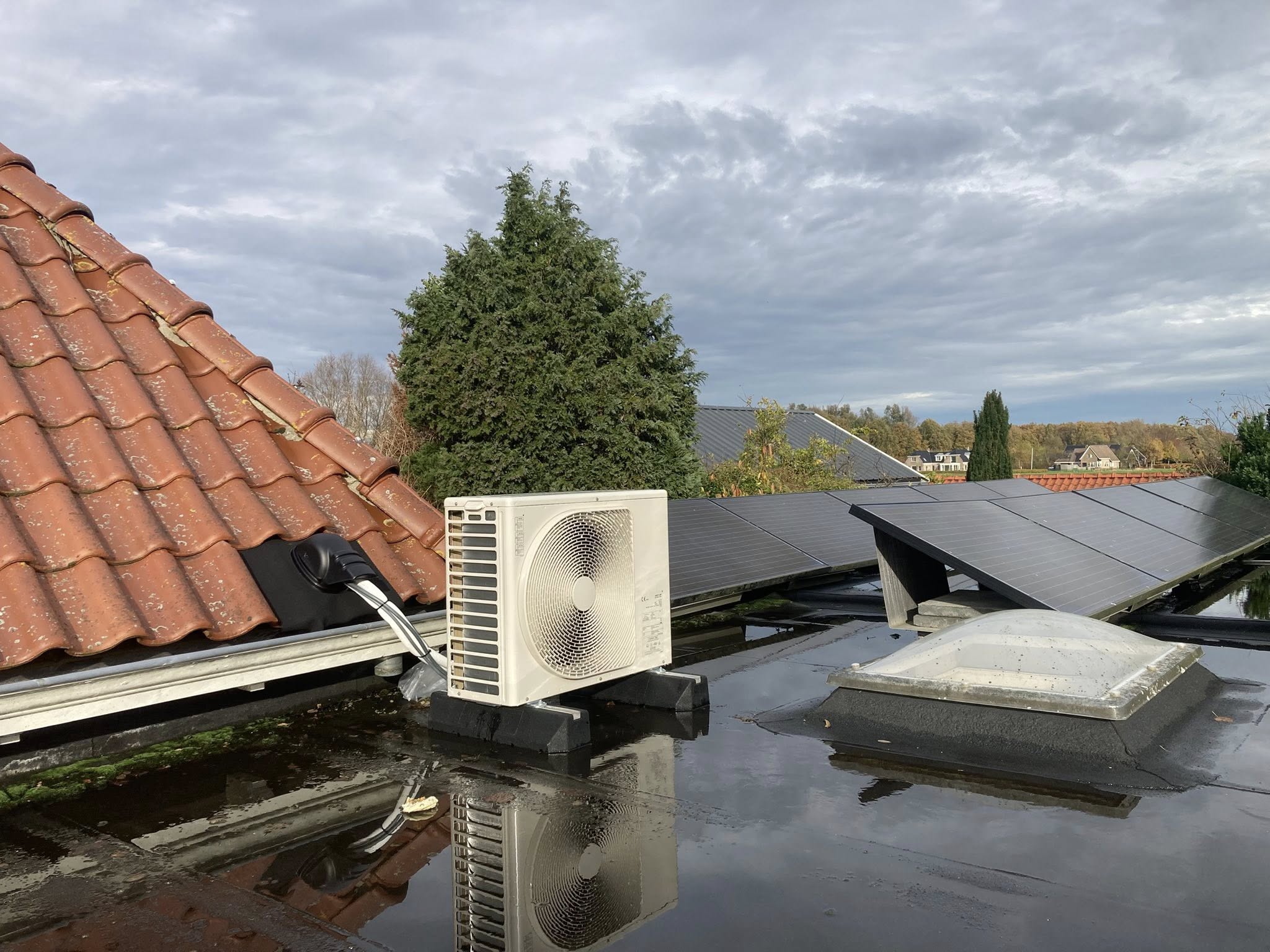 Buitenunit van een airconditioning installatie
